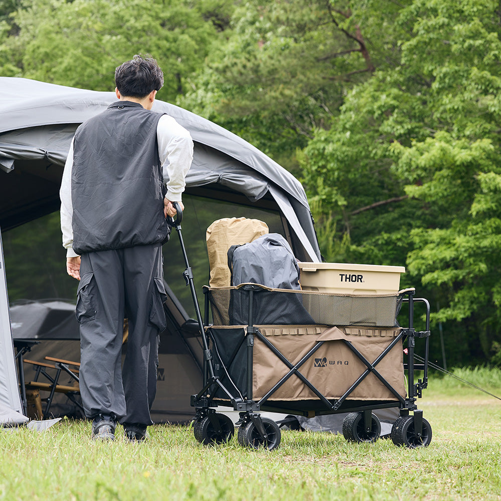 【オプション商品】 WAQ アウトドアワゴンDX専用 リアキャリア【1年保証】