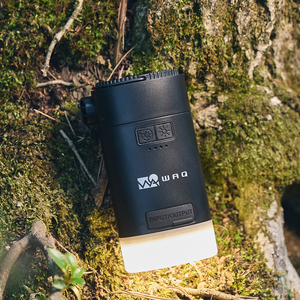 【TAN/OLIVE:通常出荷、BLACK:予約販売11月中旬出荷】 WAQ HighPower Air Pump 最大4.5kpa 空気入れ ランタン機能付き 6種類のアタッチメント【1年保証】