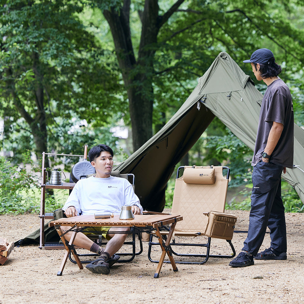【オリーブ10月下旬出荷 / チャコール12月下旬出荷】WAQ Reclining Low Chair リクライニングローチェア 【1年保証】