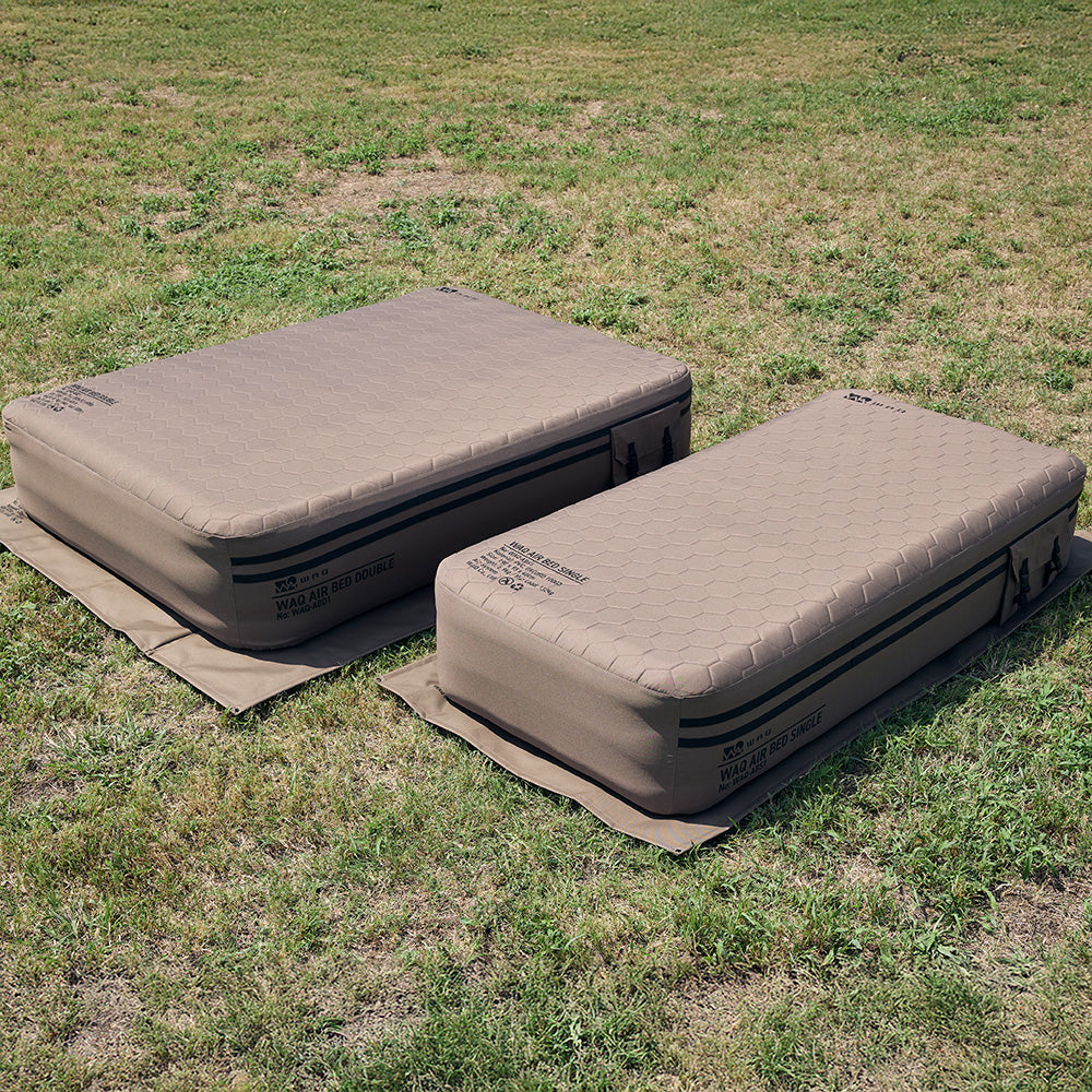 【新製品】【予約受付中!10月下旬出荷予定】 WAQ AIR BED シングル/ダブル|アウトドア・キャンプ・来客用にも最適 【送料無料/1年保証】