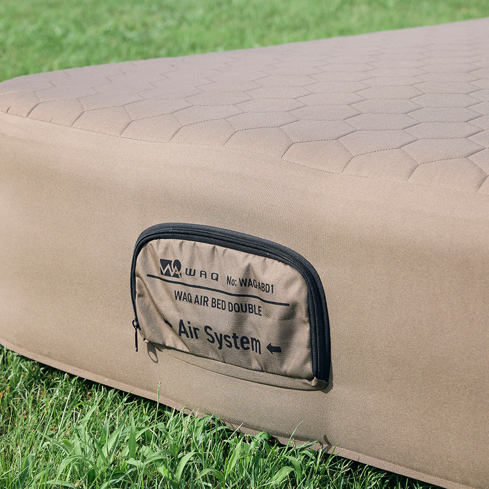 【新製品】【予約受付中!10月下旬出荷予定】 WAQ AIR BED シングル/ダブル|アウトドア・キャンプ・来客用にも最適 【送料無料/1年保証】