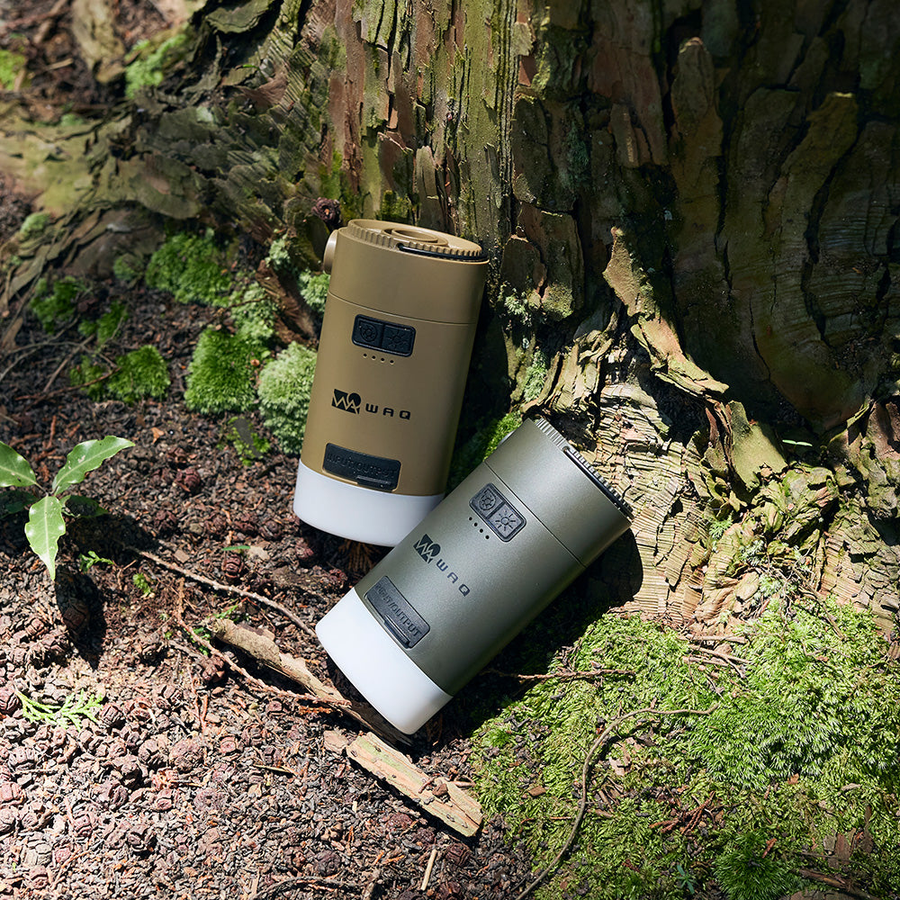 【TAN/OLIVE:通常出荷、BLACK:予約販売11月中旬出荷】 WAQ HighPower Air Pump 最大4.5kpa 空気入れ ランタン機能付き 6種類のアタッチメント【1年保証】