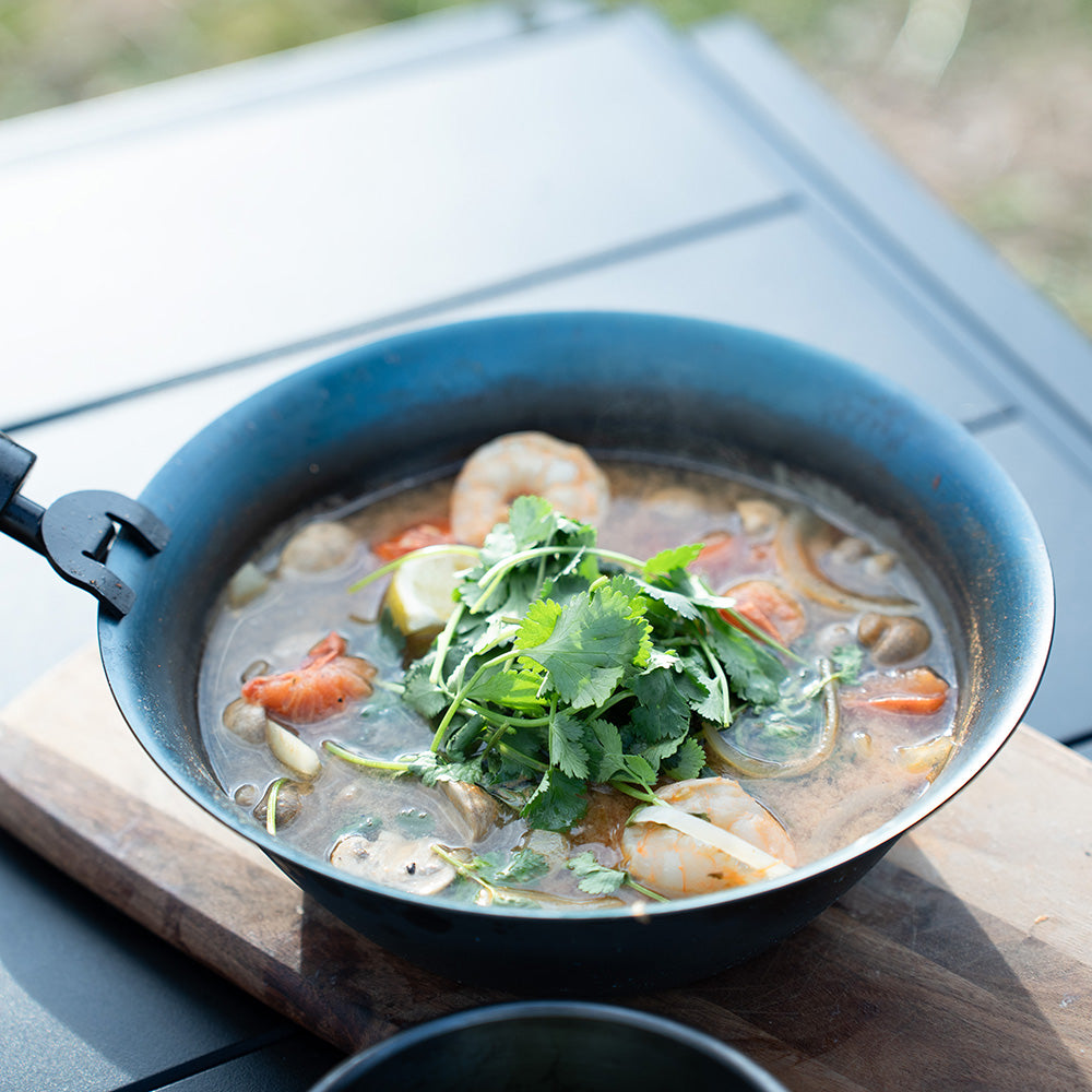 WAQ TAKIBING FRYPAN Deep 焚き火 フライパン 焚き火パン 深型 ハンドル分離タイプ 【1年保証】