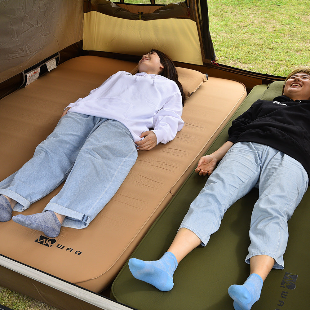 【お得なセット商品】キャンプマット 10cm ダブルサイズ & 専用シーツセット WAQ RELAXING CAMP MAT【送料無料・1年保証】