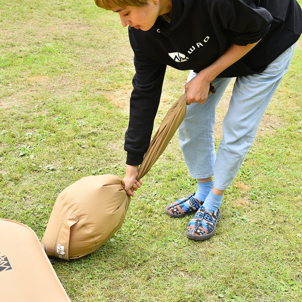 【お得なセット商品】キャンプマット 10cm ダブルサイズ & 専用シーツセット WAQ RELAXING CAMP MAT【送料無料・1年保証】