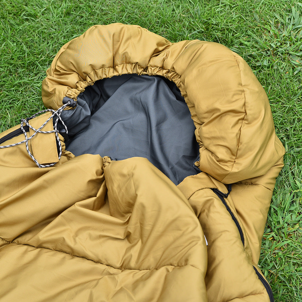 WAQ DD SLEEPINGBAG ソロ 両開きタイプ寝袋 3シーズン使用可能 快適使用温度0℃【1年保証】