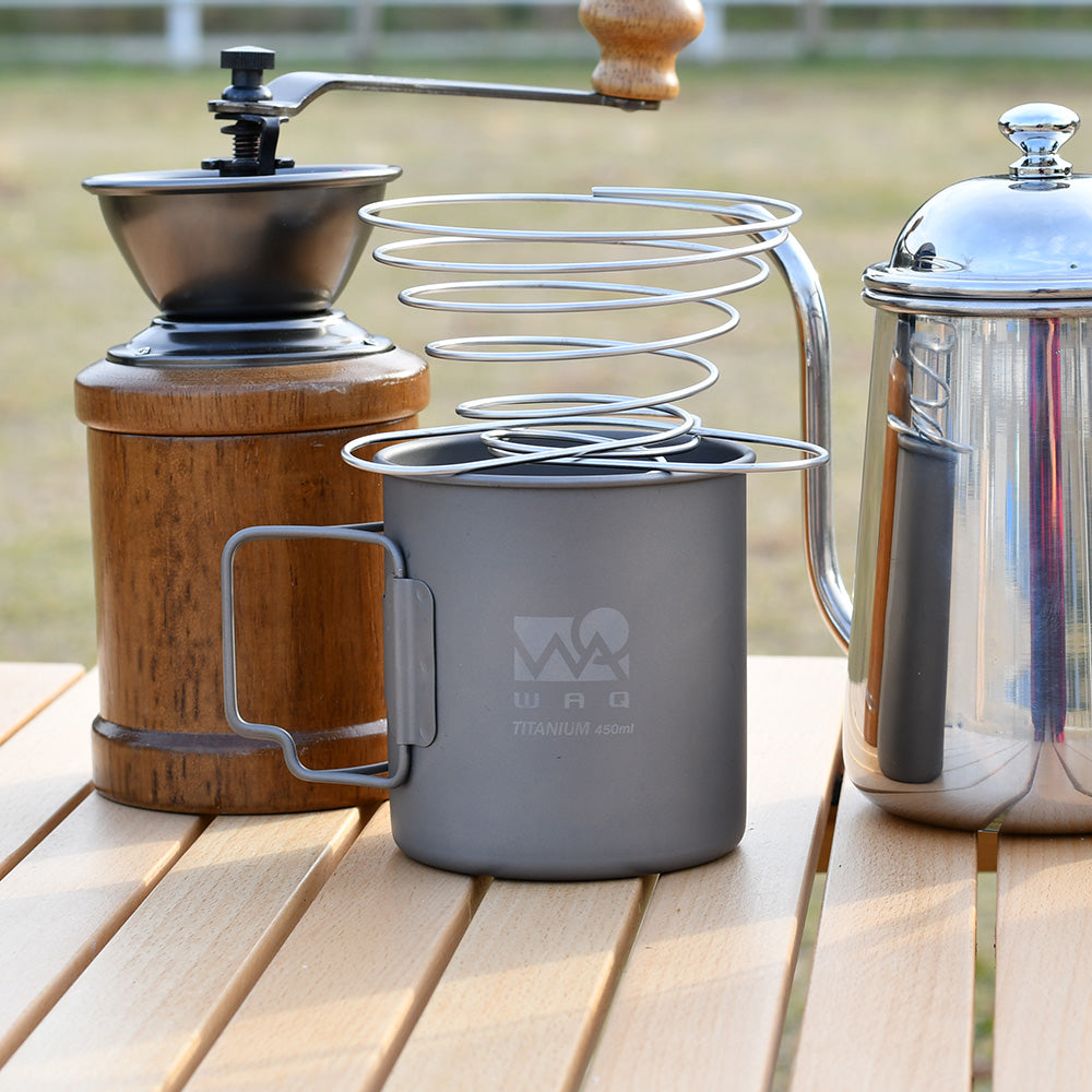 【お得な2個セット】チタンマグ 450ml WAQ【1年保証】