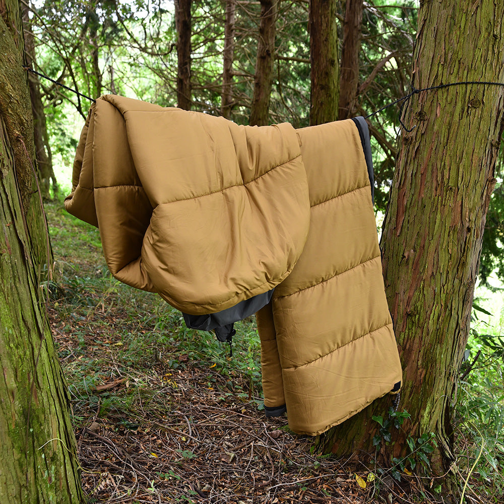 WAQ DD SLEEPINGBAG ソロ 両開きタイプ寝袋 3シーズン使用可能 快適使用温度0℃【1年保証】
