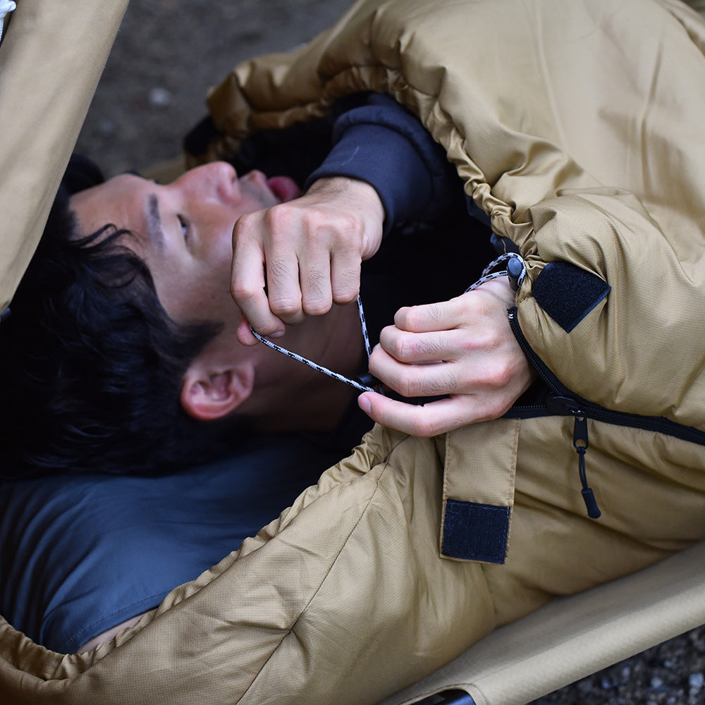 WAQ DD SLEEPINGBAG ソロ 両開きタイプ寝袋 3シーズン使用可能 快適使用温度0℃【1年保証】