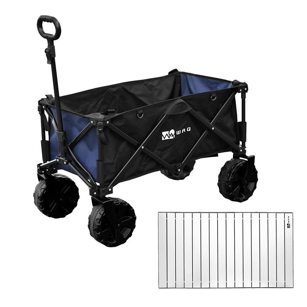 アウトドアワゴン+アルミテーブルセット WAQ キャリーカート【1年保証】
