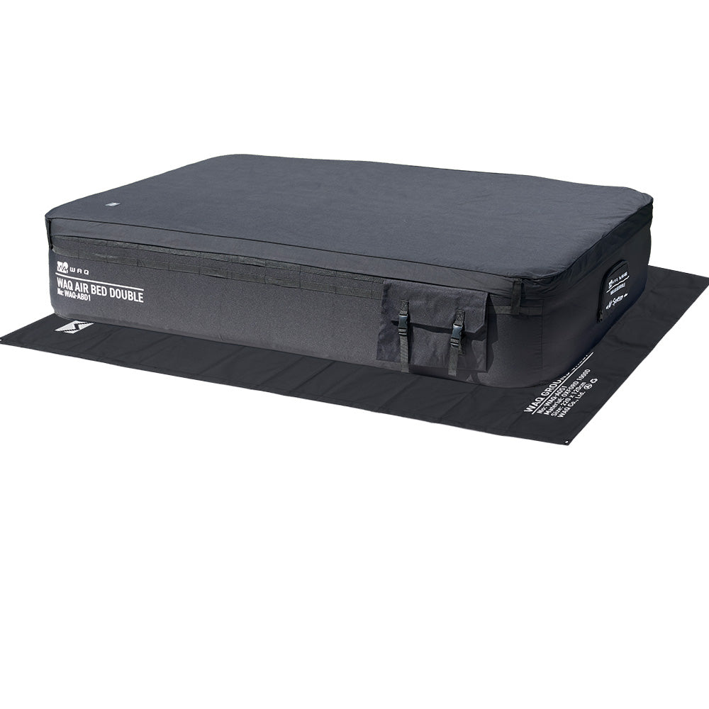【ご予約受付中!お得な3点セット】WAQ AIR BED+専用グランドシート+洗える専用シーツ 電動ポンプ内蔵 エアーベッド シングル/ダブル【送料無料/1年保証】