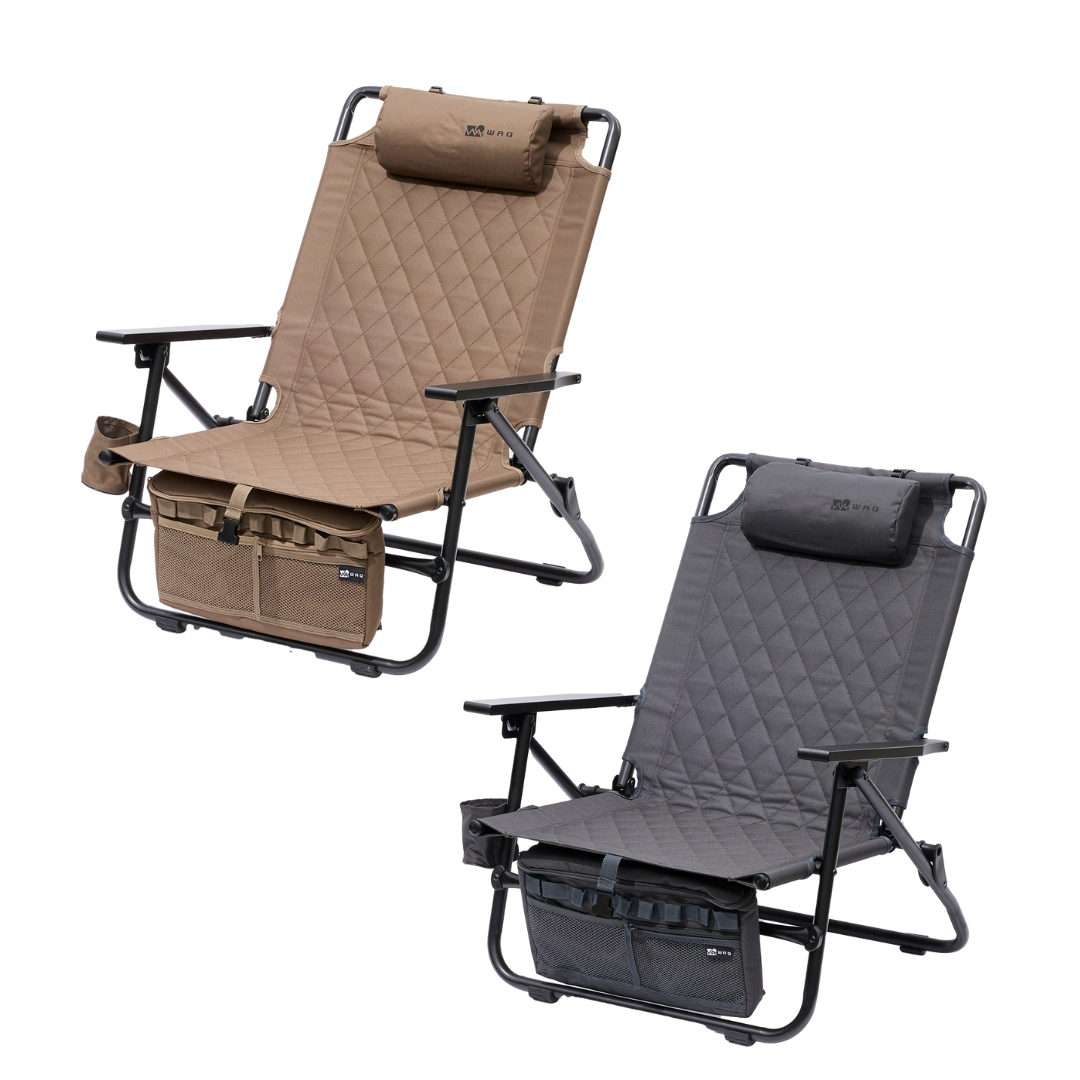 【お得な2個セット】WAQ Reclining Low Chair リクライニングローチェア 【送料無料/1年保証】