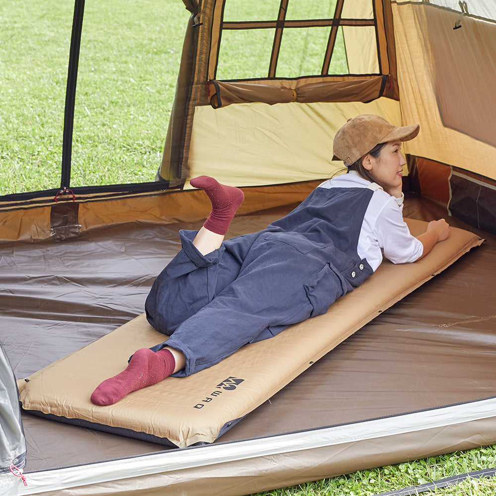 【お得なセット商品】 インフレータブル式マット 8cm & リラクシングピローセット WAQ 車中泊 キャンプ用インフレーターマット【1年保証】