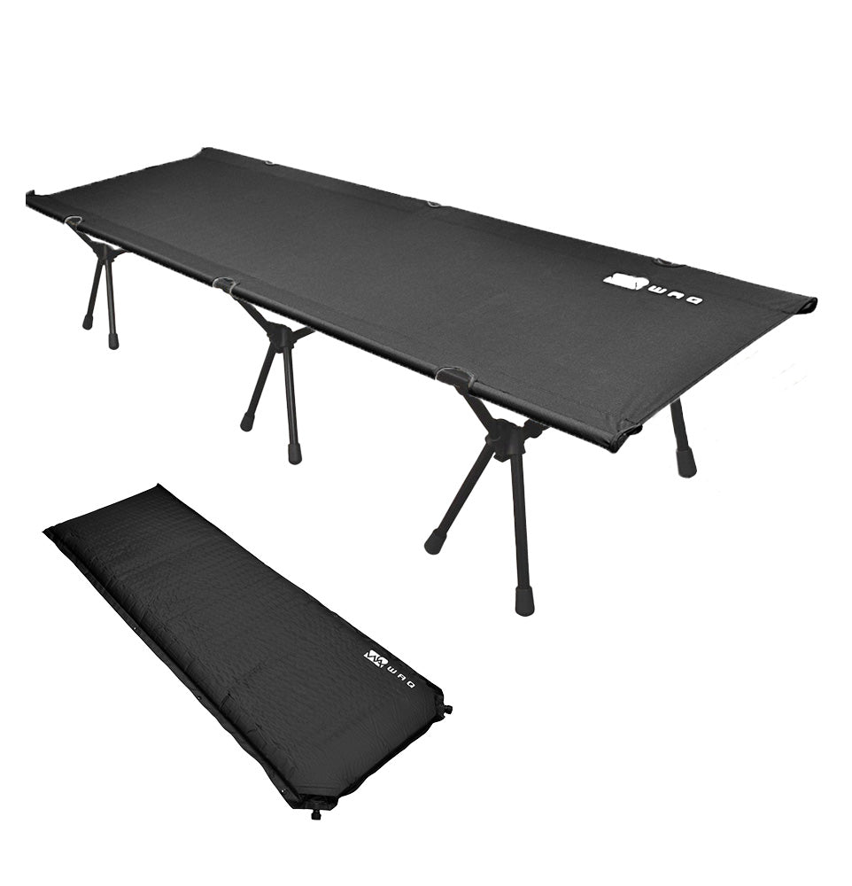 WAQ 2WAY フォールディングコット&インフレータブルマット8cm セット【1年保証/送料無料】