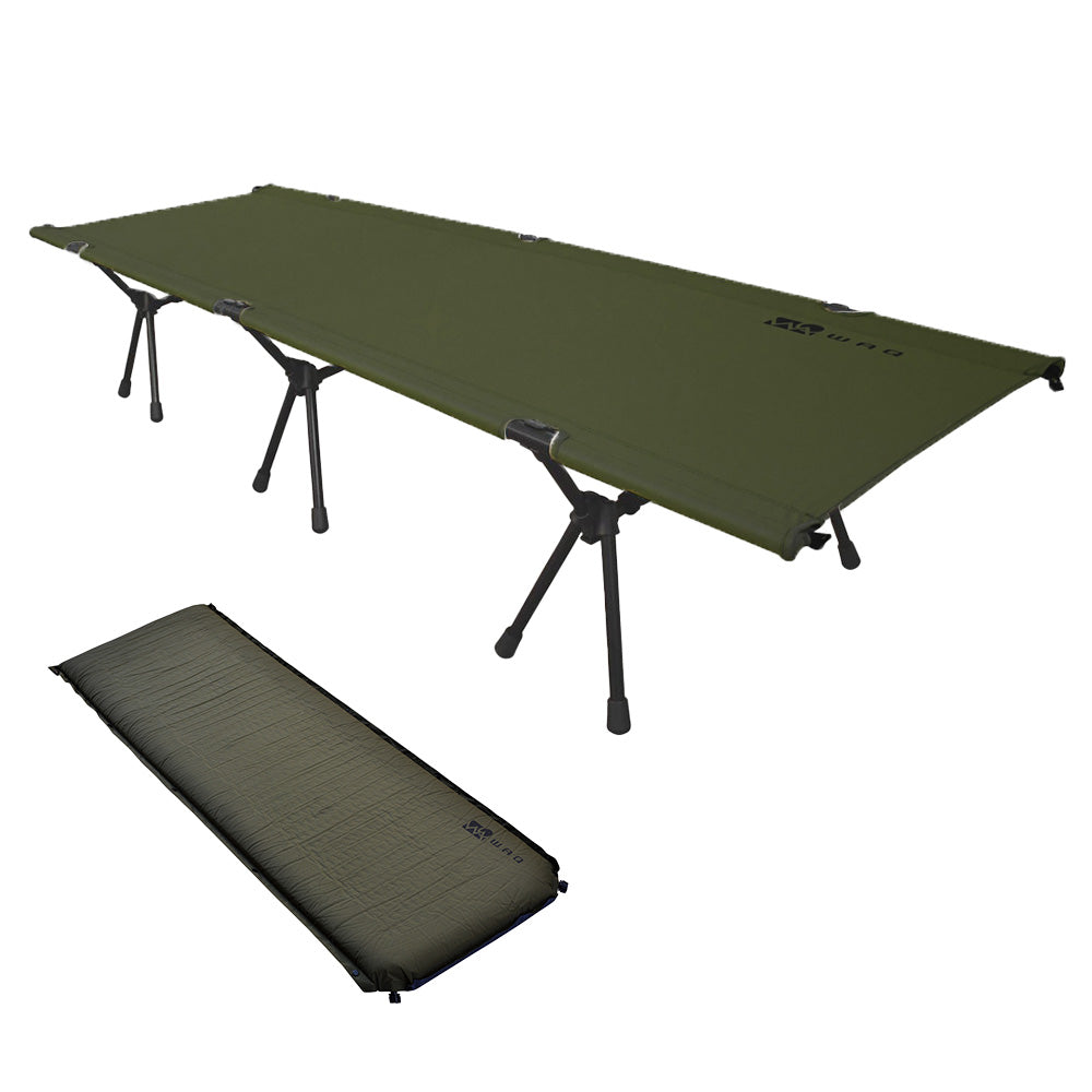 WAQ 2WAY フォールディングコット&インフレータブルマット8cm セット【1年保証/送料無料】