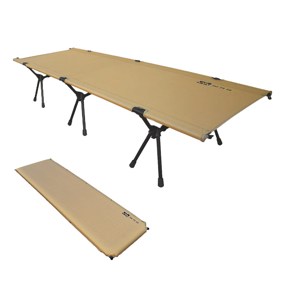 WAQ 2WAY フォールディングコット&インフレータブルマット8cm セット【1年保証/送料無料】