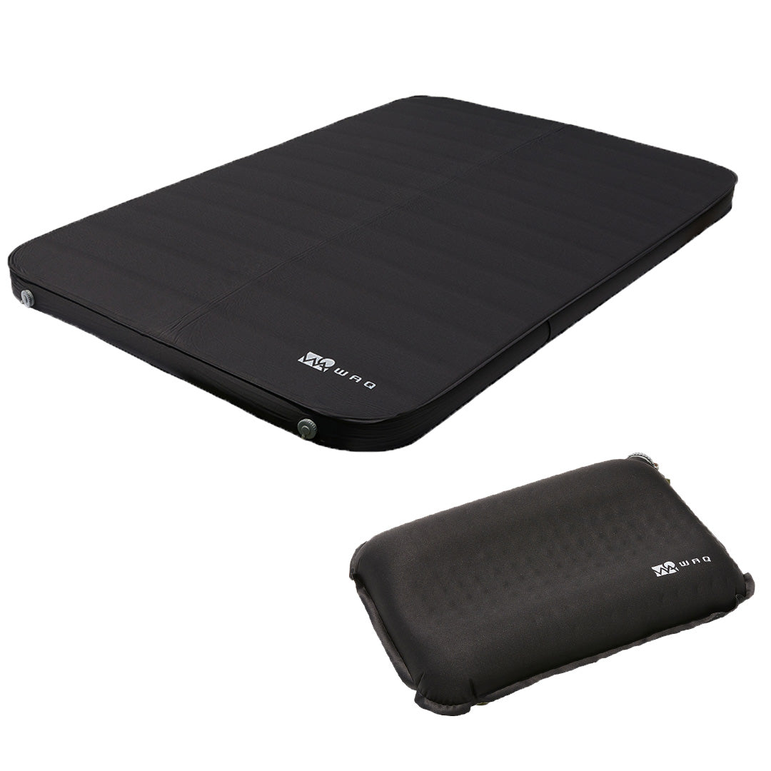 【お得なセット商品】キャンプマット 10cm ダブルサイズ & リラクシングキャンプピローセット WAQ RELAXING CAMP MAT 単品購入よりお得【送料無料/1年保証/在庫限り】