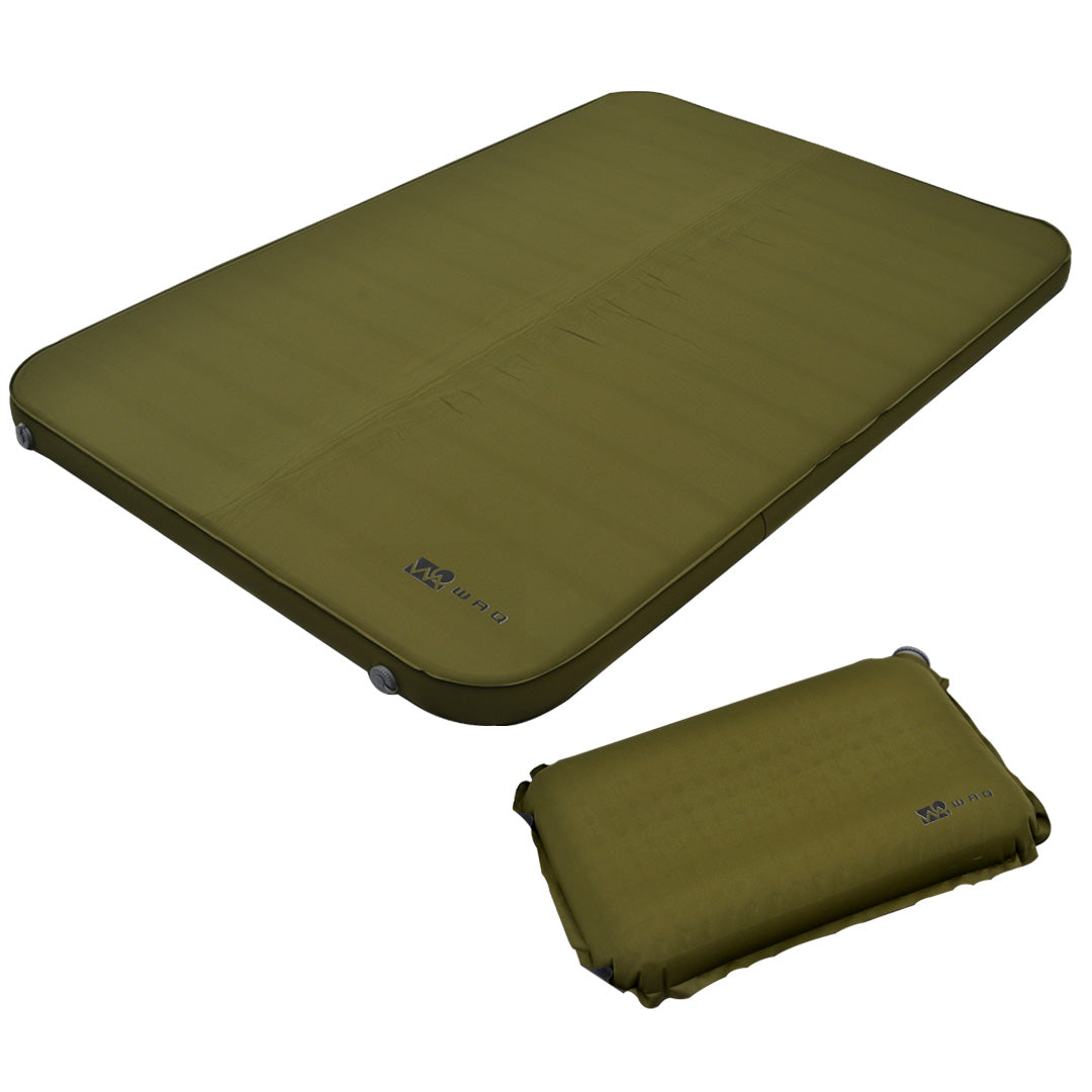 【お得なセット商品】キャンプマット 10cm ダブルサイズ & リラクシングキャンプピローセット WAQ RELAXING CAMP MAT【送料無料・1年保証】
