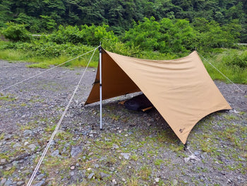 【画像つき】雨でもヘキサタープでタープ泊！雨対応の張り方アレンジと雨対策9選