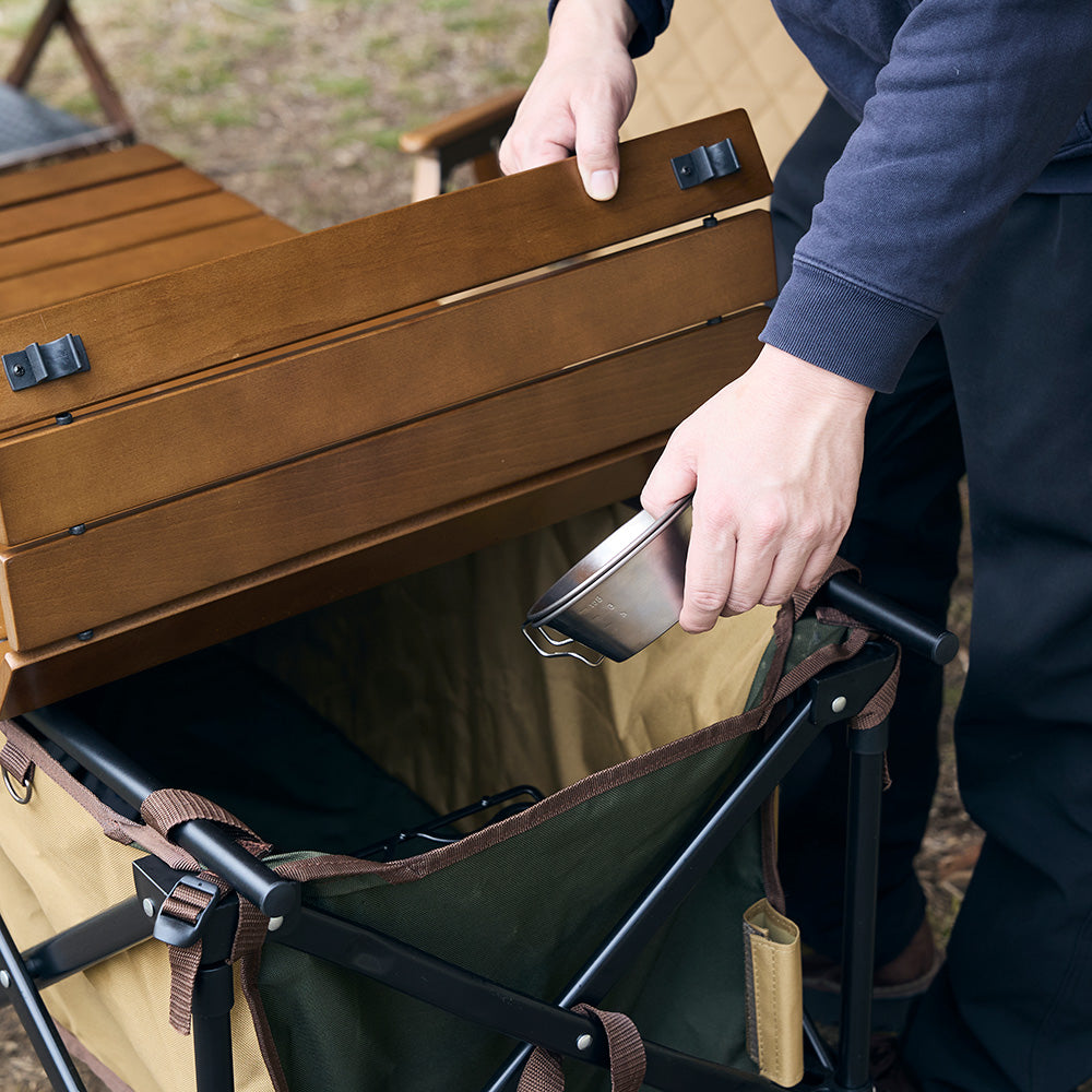 アウトドアワゴン専用 ウッドテーブル WAQ【1年保証】