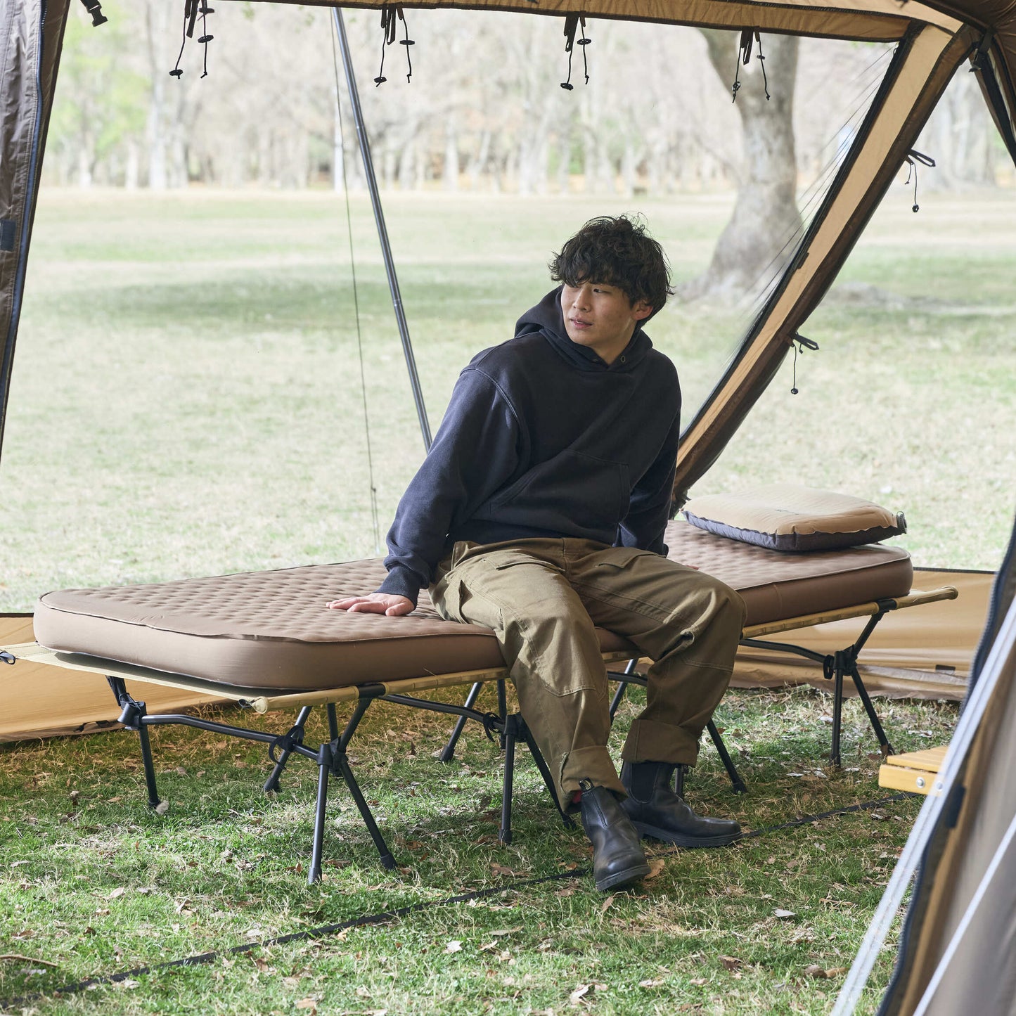 WAQ Relaxing CampMat PLUS 電動ポンプ付き 10cmキャンプマット シングル / ダブル【送料無料・1年保証】