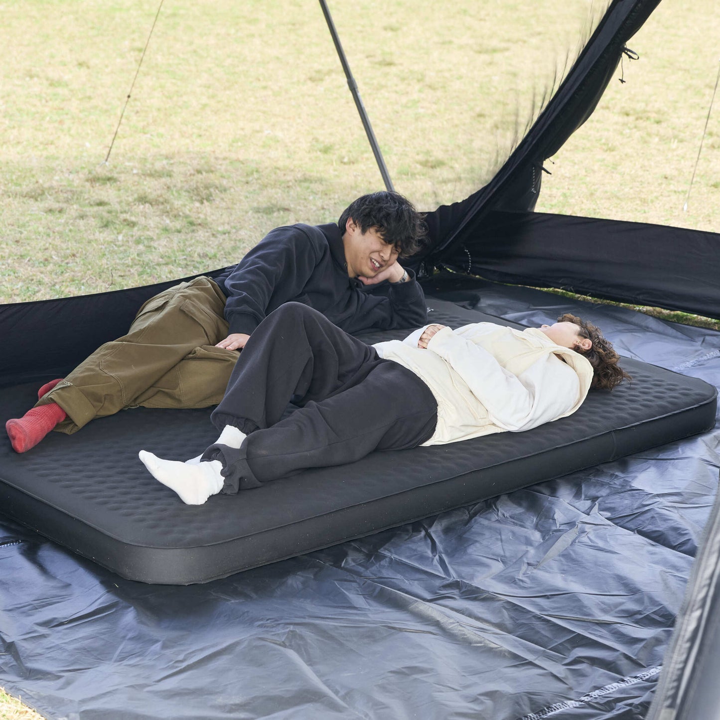 WAQ Relaxing CampMat PLUS 電動ポンプ付き 10cmキャンプマット シングル / ダブル【送料無料・1年保証】