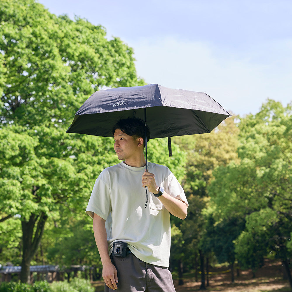 【新製品】 WAQ Field Umbrella 日傘 折りたたみ 自動開閉 UPF50+ 遮光率100% 晴雨兼用 2サイズ【1年保証】