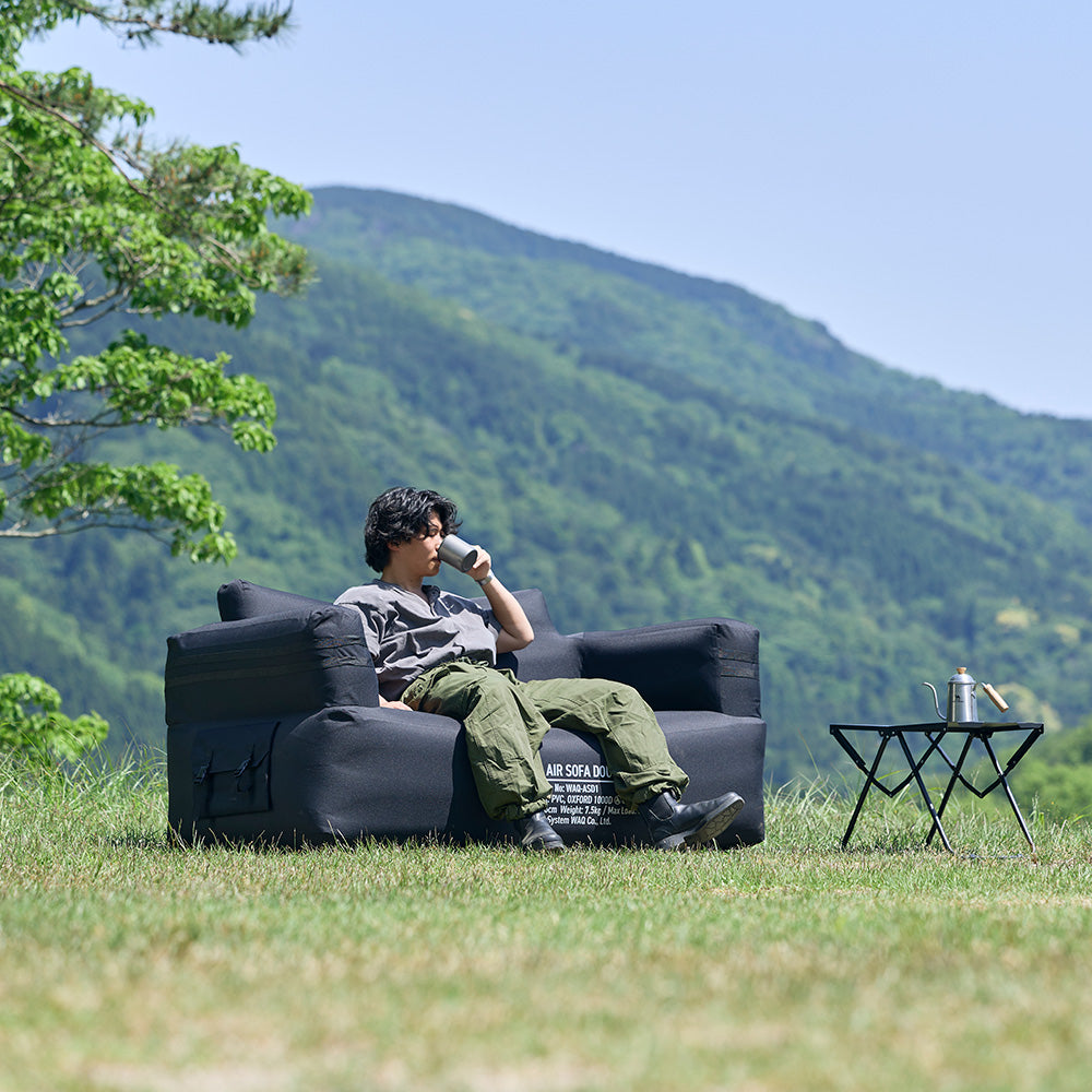 【先着順】 WAQ AIR SOFA シングル/ダブル｜エアソファ 1人 2人掛け 電動ポンプ付 【1年保証/送料無料】