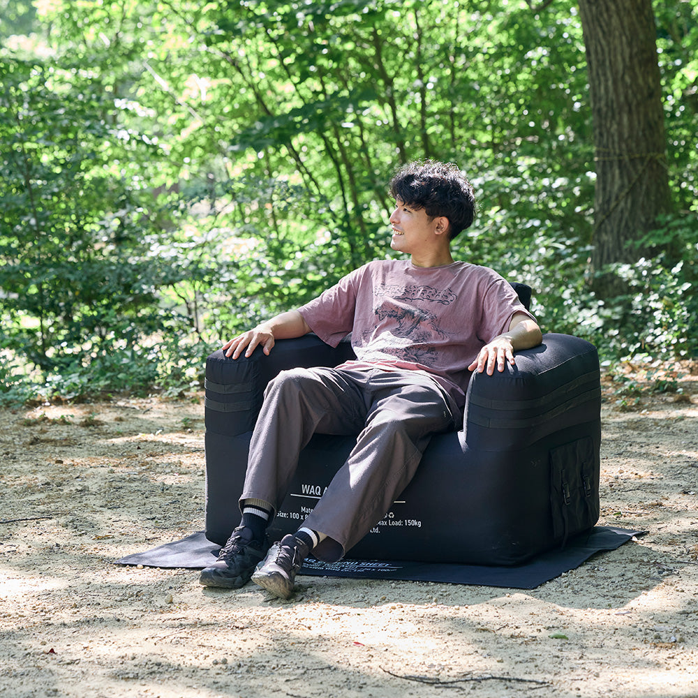 【先着順】 WAQ AIR SOFA シングル/ダブル｜エアソファ 1人 2人掛け 電動ポンプ付 【1年保証/送料無料】