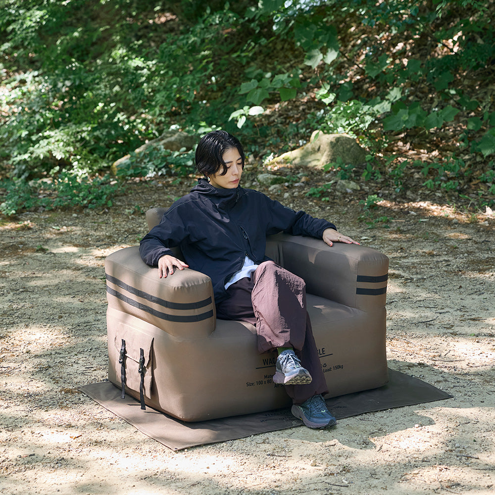 【先着順】 WAQ AIR SOFA シングル/ダブル｜エアソファ 1人 2人掛け 電動ポンプ付 【1年保証/送料無料】