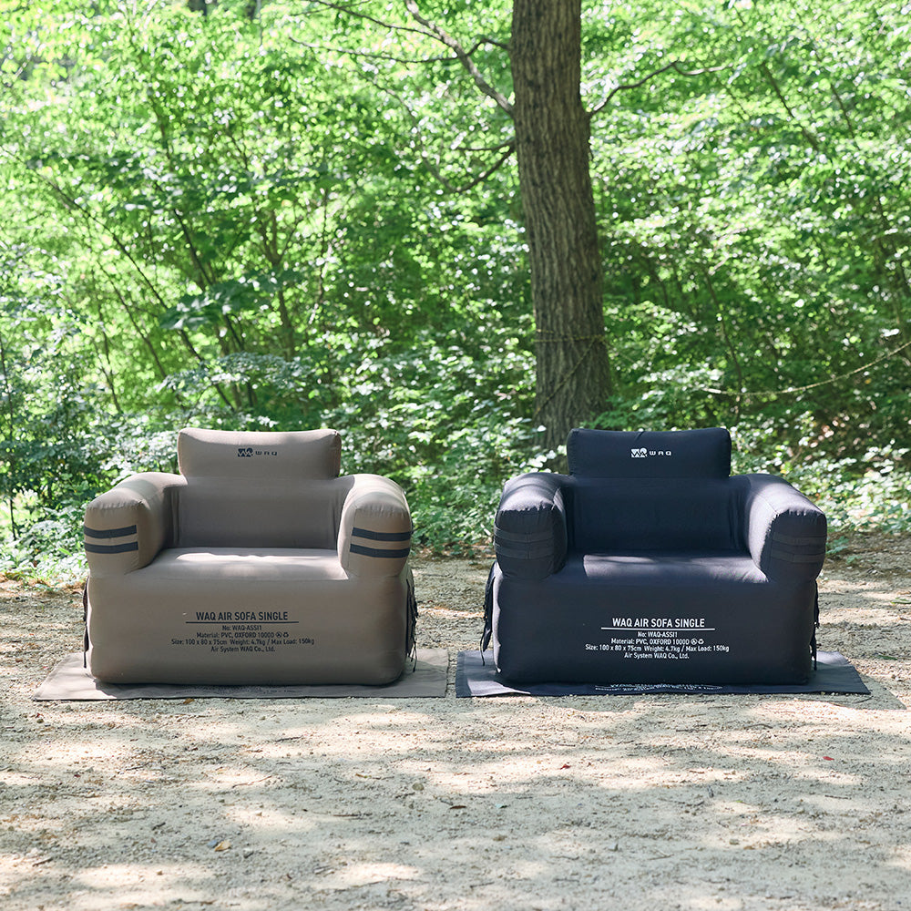 【先着順】 WAQ AIR SOFA シングル/ダブル｜エアソファ 1人 2人掛け 電動ポンプ付 【1年保証/送料無料】