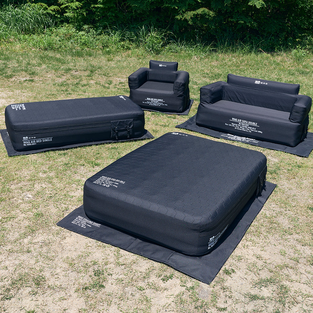 【先着順】 WAQ AIR SOFA シングル/ダブル｜エアソファ 1人 2人掛け 電動ポンプ付 【1年保証/送料無料】