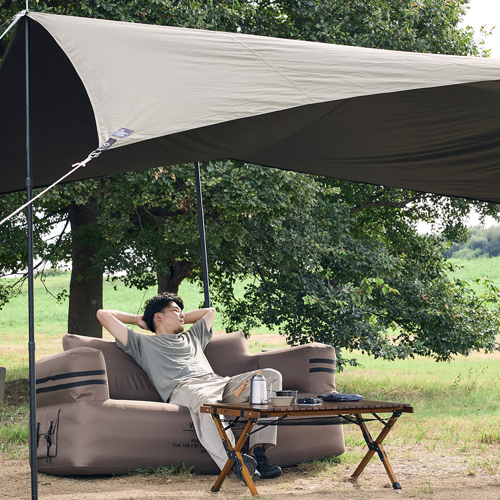 【新製品】【ご予約受付中！10月下旬出荷予定】 WAQ AIR SOFA ダブル｜エアソファ 2人掛け 電動ポンプ付 【1年保証/送料無料】