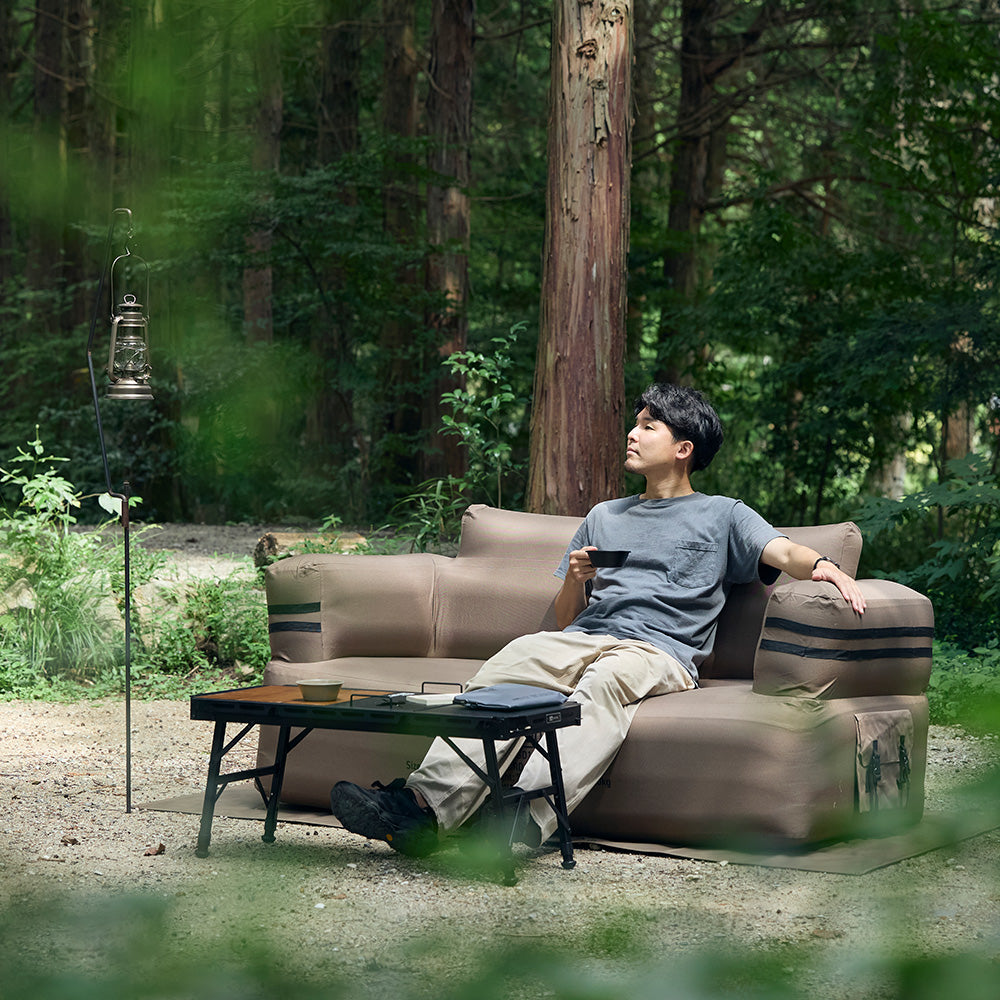 【新製品】【ご予約受付中！10月下旬出荷予定】 WAQ AIR SOFA ダブル｜エアソファ 2人掛け 電動ポンプ付 【1年保証/送料無料】