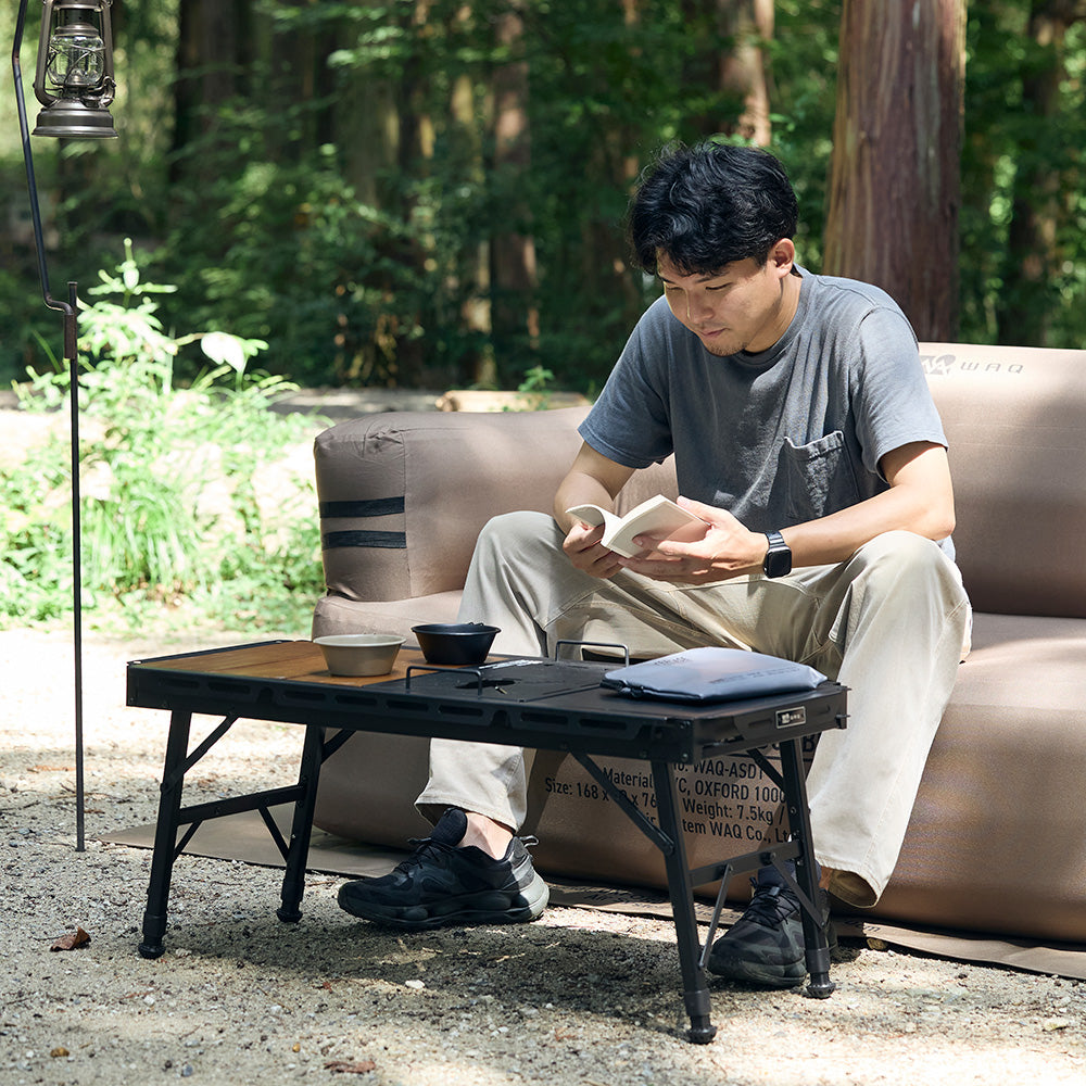 【新製品】【ご予約受付中！10月下旬出荷予定】 WAQ AIR SOFA ダブル｜エアソファ 2人掛け 電動ポンプ付 【1年保証/送料無料】