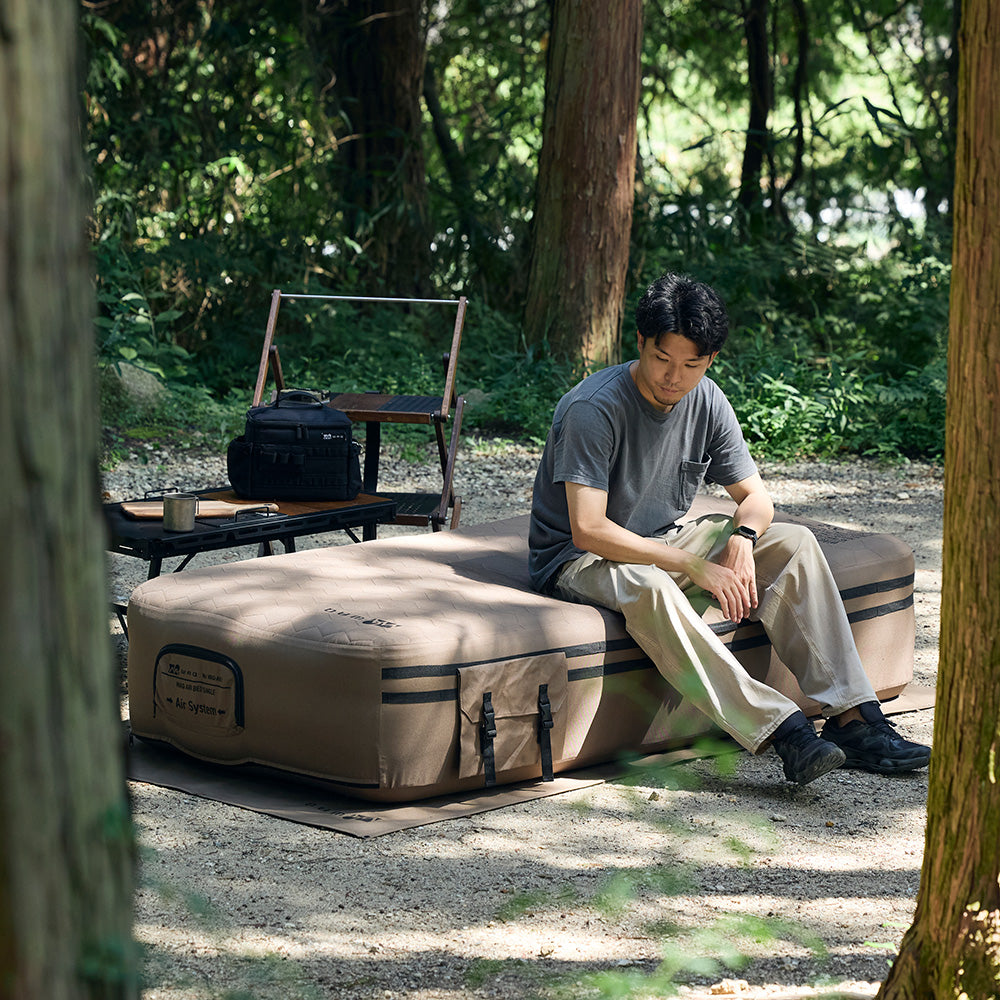 【新製品】【予約受付中！10月下旬出荷予定】 WAQ AIR BED シングル/ダブル｜アウトドア・キャンプ・来客用にも最適 【送料無料/1年保証】