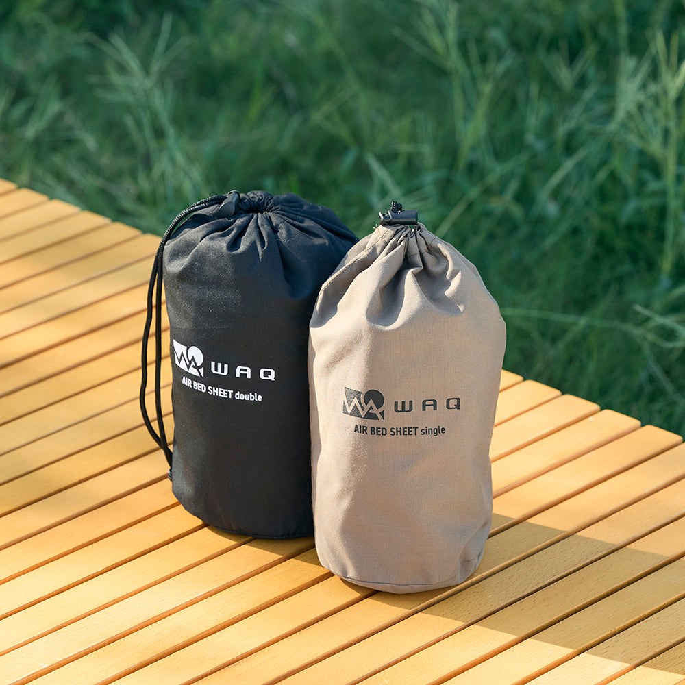 【ご予約受付中｜12月上旬発送】WAQ AIR BED SHEET エアベッド専用シーツ シングル/ダブルサイズ 簡単取付 洗濯OK 【1年保証】