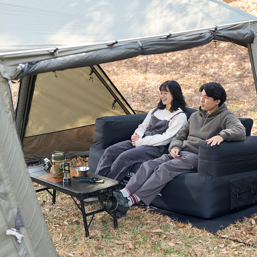 【ご予約受付中！】 WAQ AIR SOFA ダブル｜エアソファ 2人掛け 電動ポンプ付 【1年保証/送料無料】