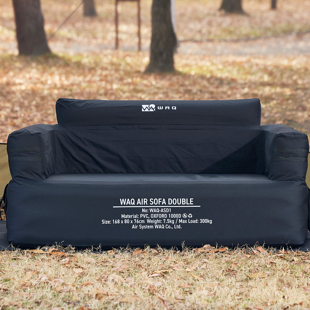 【ご予約受付中！】 WAQ AIR SOFA ダブル｜エアソファ 2人掛け 電動ポンプ付 【1年保証/送料無料】