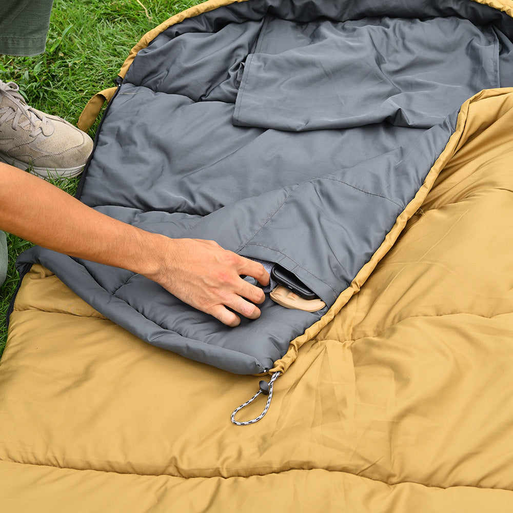 WAQ DD SLEEPINGBAG【寝袋】 WAQ DD SLEEPINGBAG ソロ 両開きタイプ寝袋 3シーズン使用可能