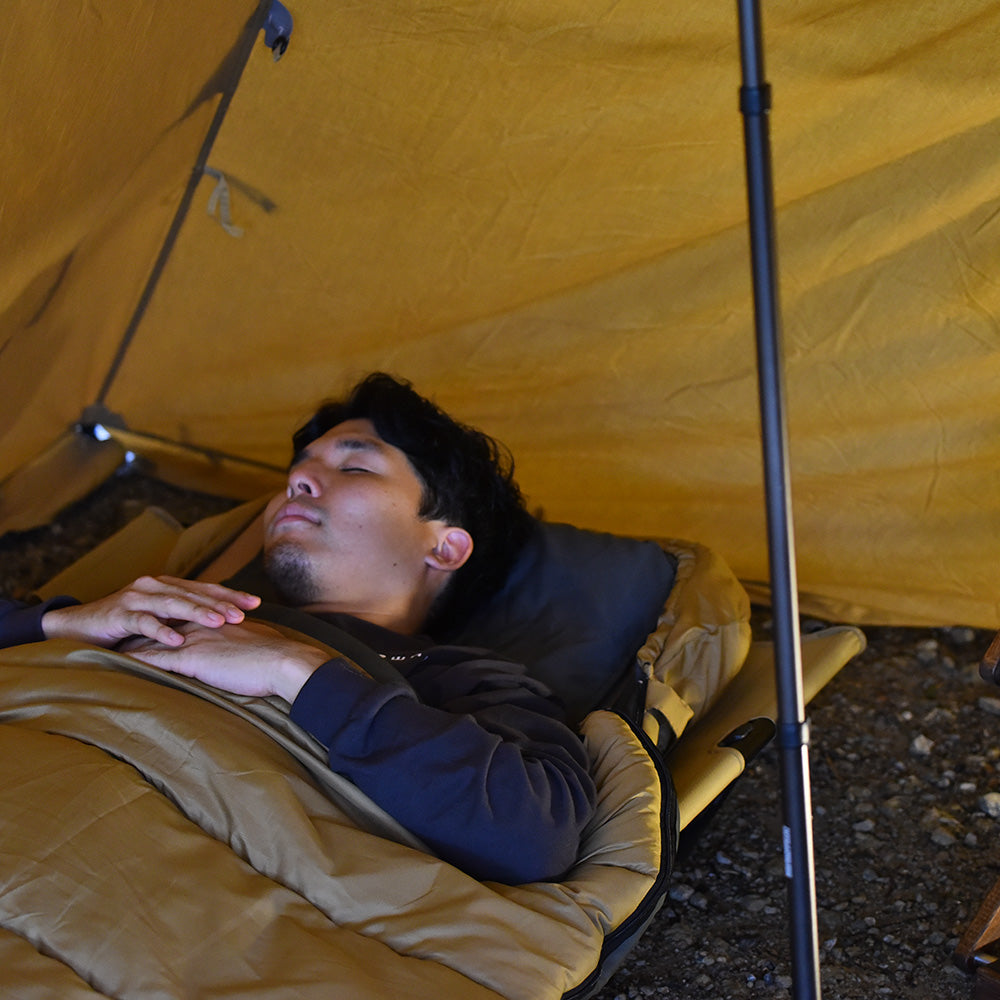 WAQ DD SLEEPINGBAG ソロ 両開きタイプ寝袋 3シーズン使用可能 快適使用温度0℃【1年保証】