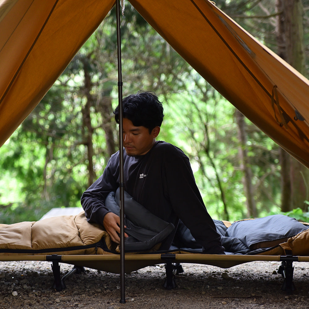 WAQ DD SLEEPINGBAG ソロ 両開きタイプ寝袋 3シーズン使用可能 快適使用温度0℃【1年保証】