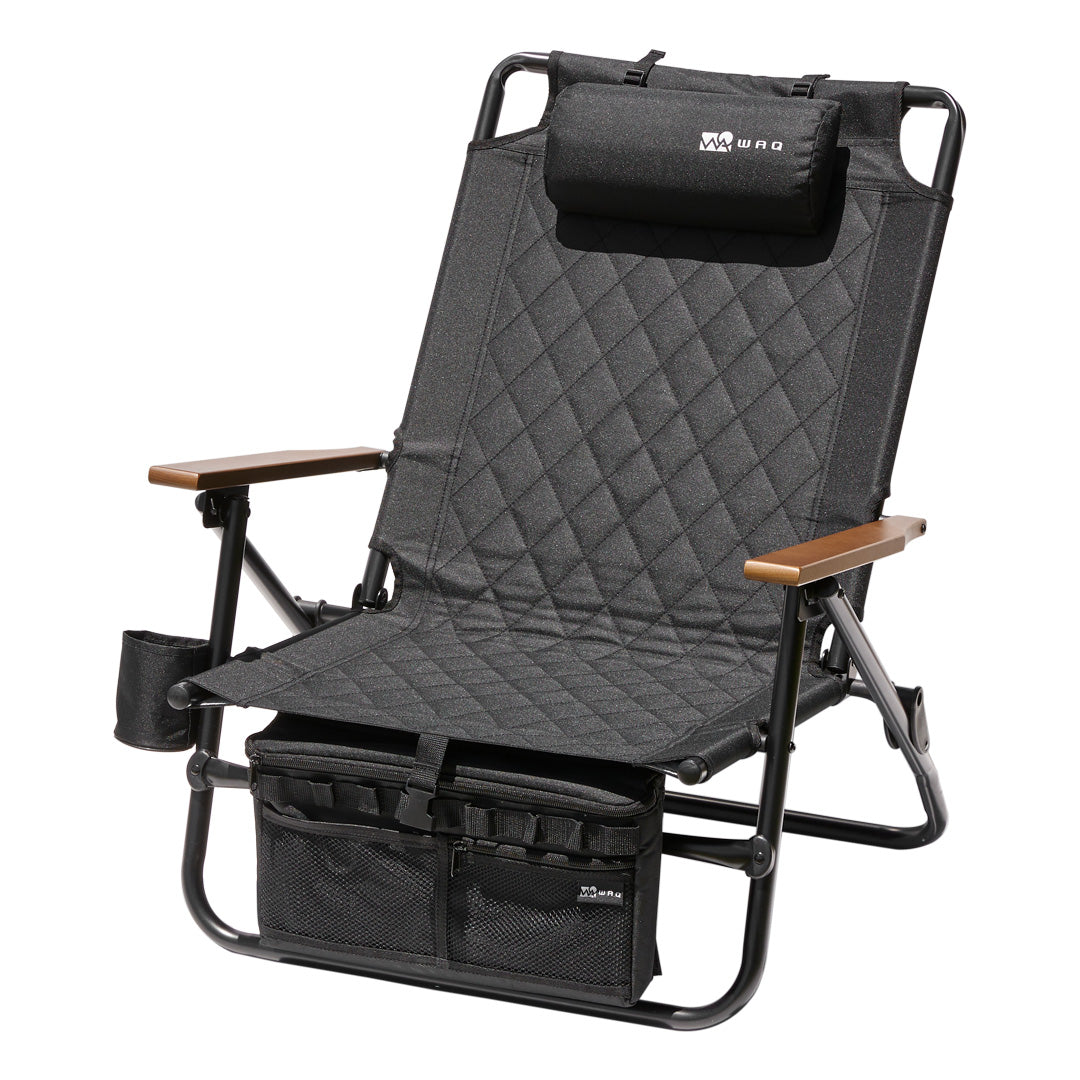 【※BLACKのみ6月下旬〜7月上旬お届け予定】WAQ Reclining Low Chair リクライニングローチェア 【送料無料 / 1年保証】
