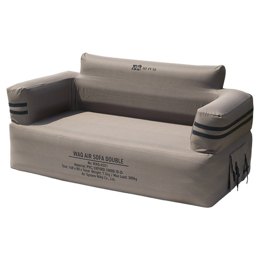 【新製品】【ご予約受付中！10月下旬出荷予定】 WAQ AIR SOFA ダブル｜エアソファ 2人掛け 電動ポンプ付 【1年保証/送料無料】