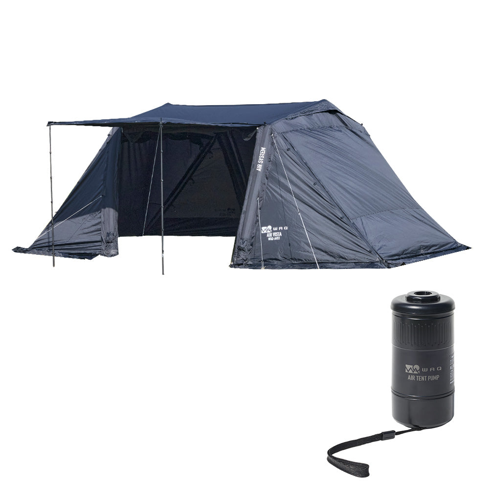 【お得なセット】WAQ AIR VISTA＋AIR TENT PUMP  エアテント 大型テント 電動エアポンプ 自動設営 単品購入よりお得  【送料無料 / 1年保証】