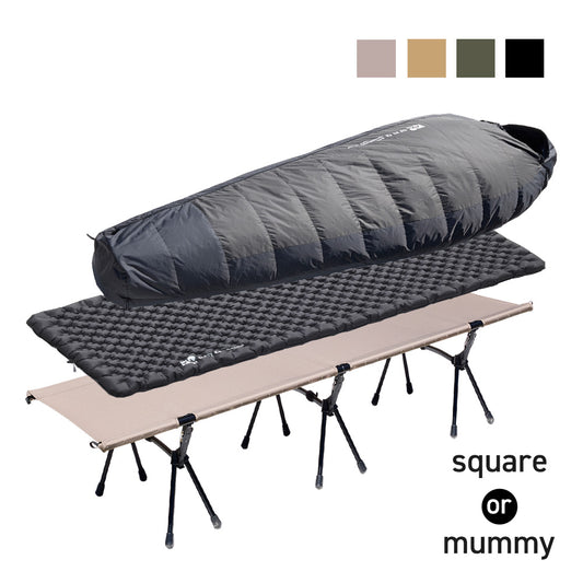 【特別セット】 冬ソロ冬眠セット(Ultra Light Air Mat/ダウンスリーピングバッグ/フォールディングコット) 【1年保証/送料無料】