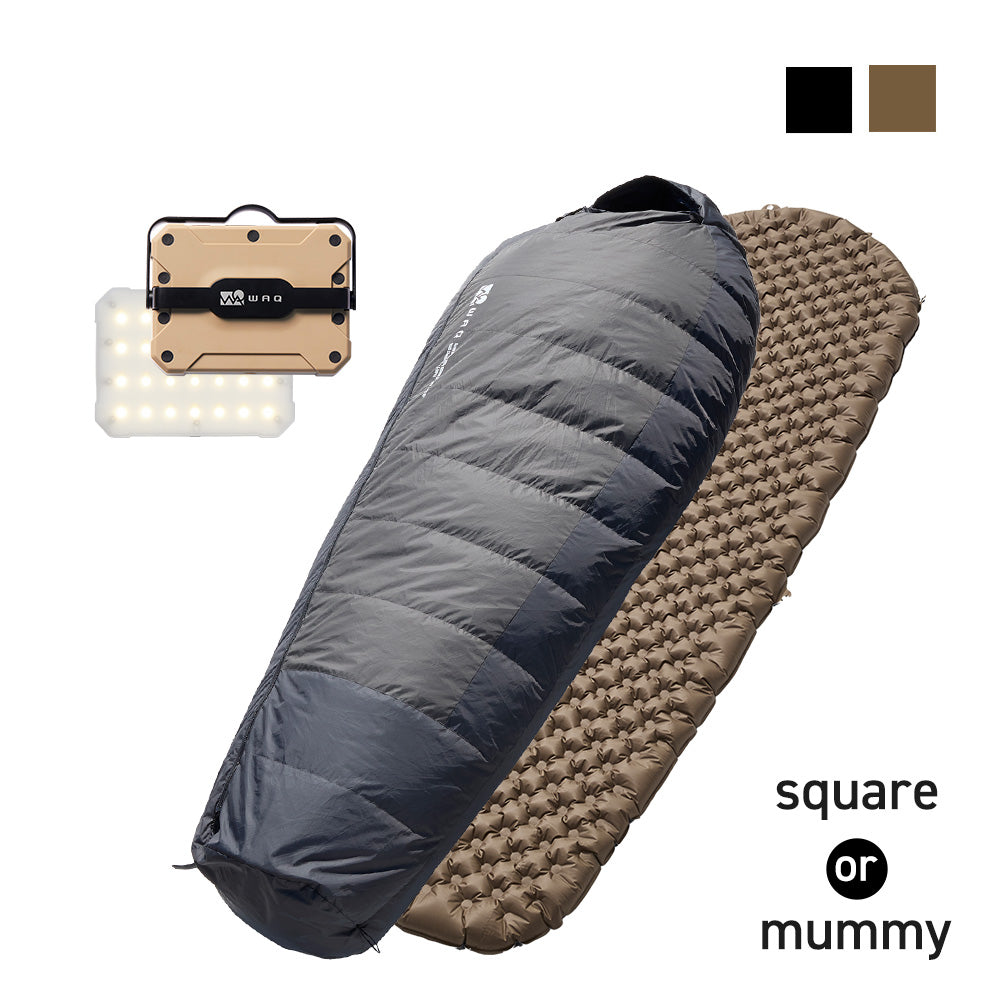 【特別セット】 軽量快眠セット (Ultra Light Air Mat/ダウンスリーピングバッグ/LEDランタン2) 【1年保証/送料無料】