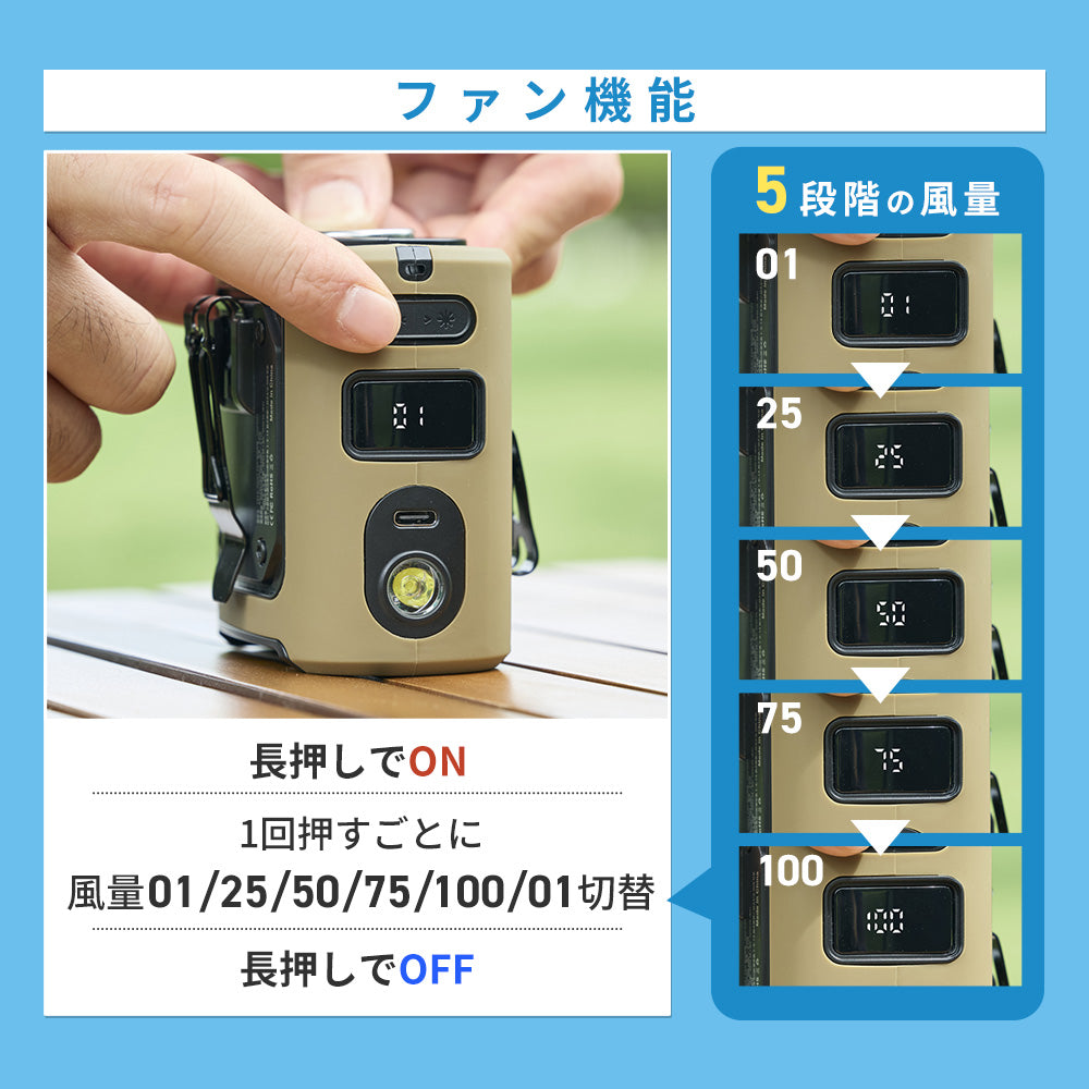【新製品】WAQ FIELD WAIST FAN ウエストファン 腰掛け扇風機 冷却プレート付き 3WAY ハンディファン｜アウトドア・キャンプ・暑さ対策に最適 〖送料無料/1年保証〗
