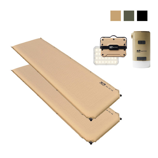 【特別セット】 2人ぐっすりセット (インフレータブルマット8cm2個/LEDランタン2/High Power AirPump) 【1年保証/送料無料】