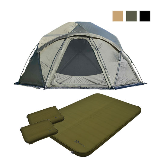 【特別セット】 ドームテント快眠セット(Paramount Dome/10cmマットD/ピロー2個セット) 【1年保証/送料無料】